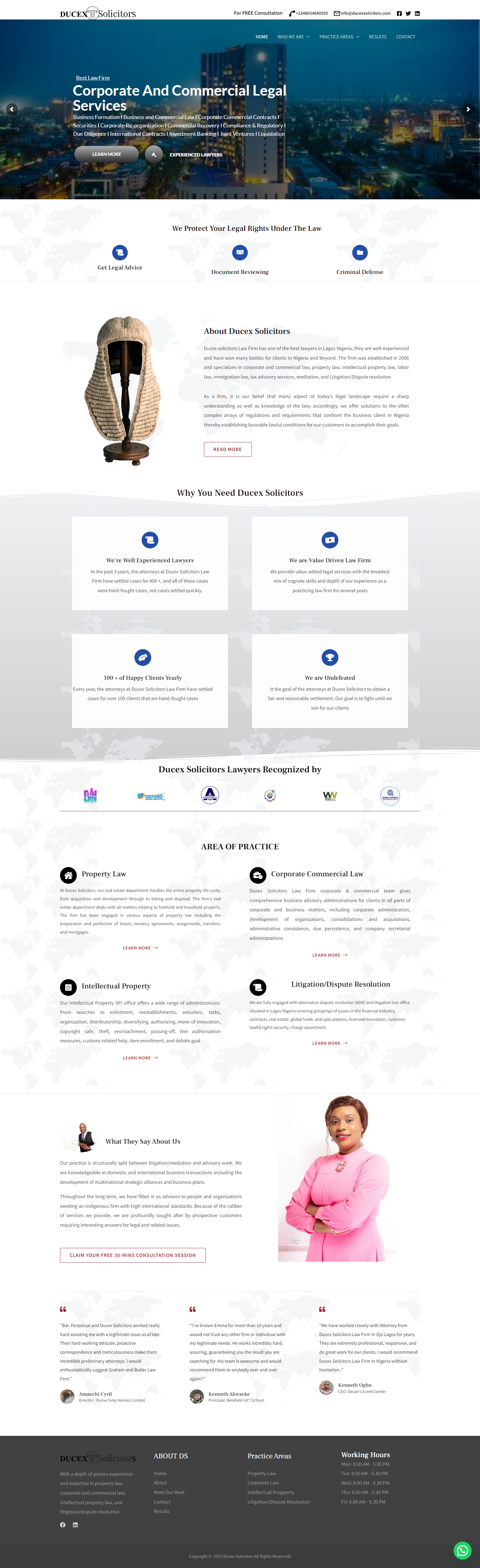 Noble World digital marketing agency in Lagos Law Firm